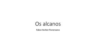 Os alcanos