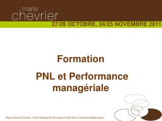 Formation PNL et Performance managériale