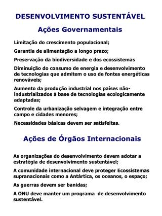 Ações Governamentais