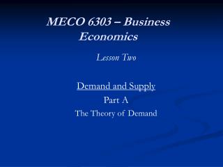 MECO 6303 – Business Economics