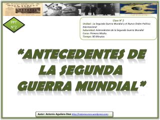 PPT - “Antecedentes de la Segunda Guerra Mundial” PowerPoint Presentation -  ID:5528063