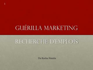 guérilla marketing recherche d’emplois