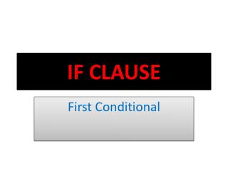 IF CLAUSE