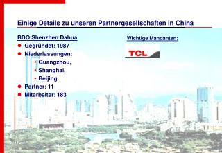 Einige Details zu unseren Partnergesellschaften in China