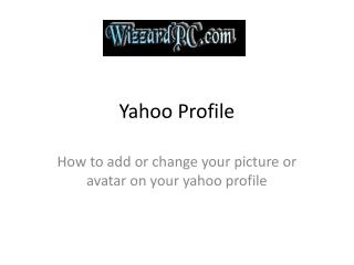 Yahoo Profile