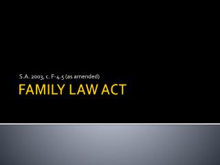 FAMILY LAW ACT