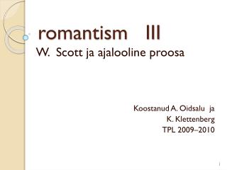romantism III