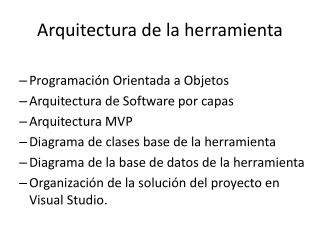 Arquitectura de la herramienta