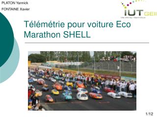 Télémétrie pour voiture Eco Marathon SHELL