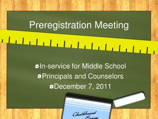 Preregistration Meeting