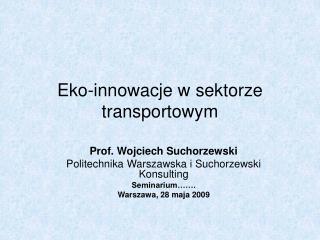 Eko-innowacje w sektorze transportowym