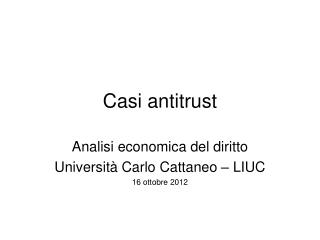 Casi antitrust