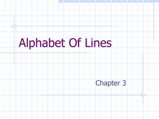 Alphabet Of Lines