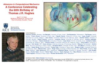 Advances in Computational Mechanics A Conference Celebrating the 60th Birthday of