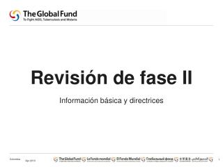 Revisión de fase II