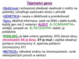 Tajemství genů