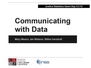 Justice Statistics Users Day 5.3.12