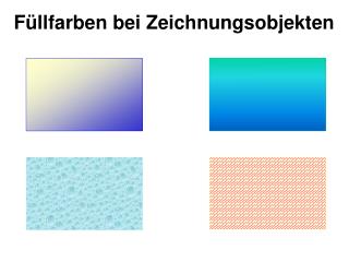 Füllfarben bei Zeichnungsobjekten