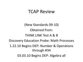 TCAP Review