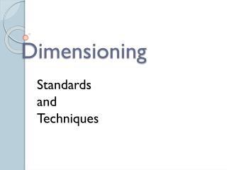 Dimensioning