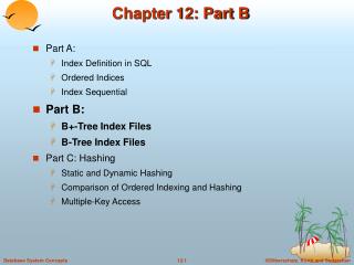 Chapter 12: Part B