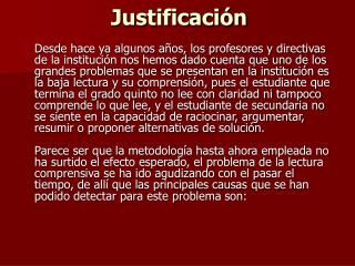 Justificación