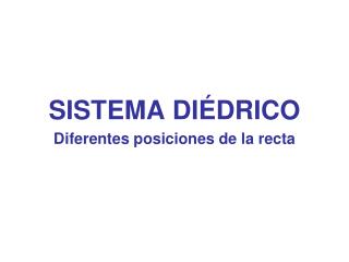 SISTEMA DIÉDRICO