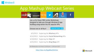 App Mashup Webcast Series