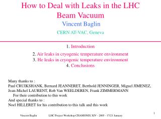 How to Deal with Leaks in the LHC Beam Vacuum
