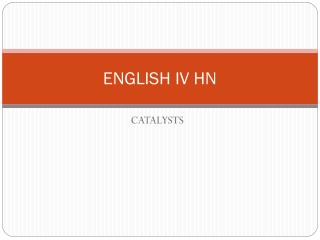 ENGLISH IV HN