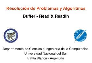 Resolución de Problemas y Algoritmos Buffer - Read &amp; Readln