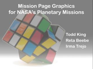 Mission Page Graphics for NASA's Planetary Missions