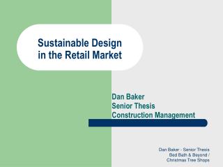 Sustainable Design in the Retail Market