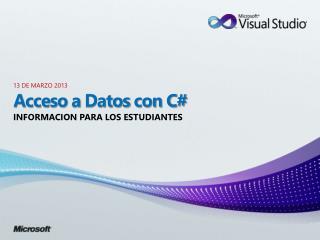 Acceso a Datos con C#