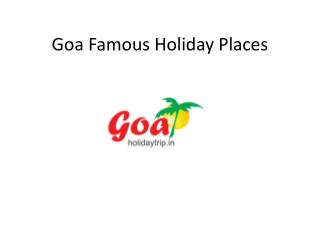 Goa Famous Holiday Places