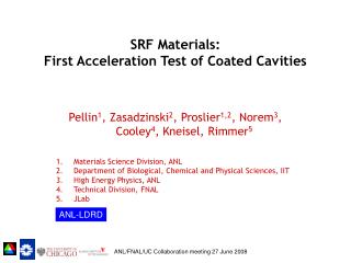 SRF Materials: First Acceleration Test of Coated Cavities