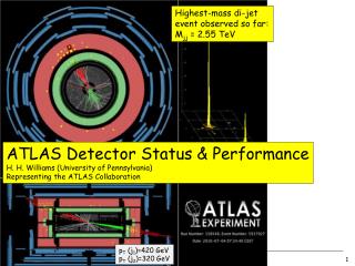 ATLAS Detector Status &amp; Performance H. H. Williams (University of Pennsylvania)