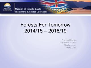 Forests For Tomorrow 2014/15 – 2018/19