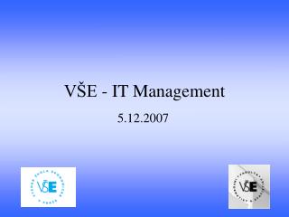 VŠE - IT Management