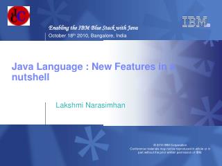 Java Language : New Features in a nutshell