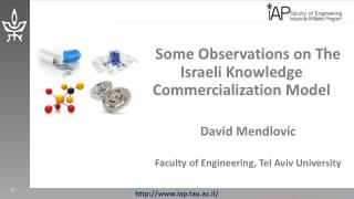 Some Observations on The Israeli Knowledge Commercialization Model David Mendlovic