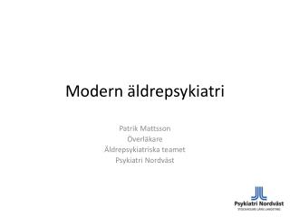 Modern äldrepsykiatri