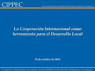 La Cooperación Internacional como herramienta para el Desarrollo Local