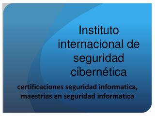 Donde estudiar seguridad informatica