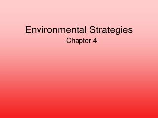 Environmental Strategies