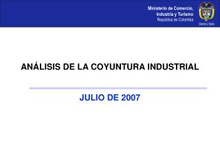 ANÁLISIS DE LA COYUNTURA INDUSTRIAL JULIO DE 2007