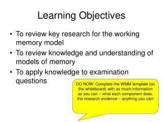 Learning Objectives