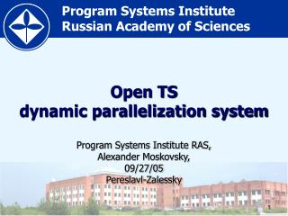 Open TS dynamic parallelization system