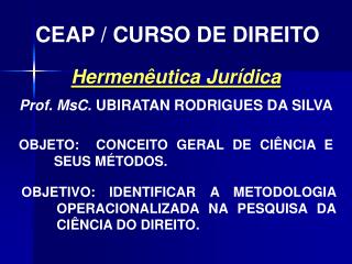 CEAP / CURSO DE DIREITO