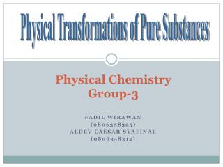 Physical Chemistry Group-3